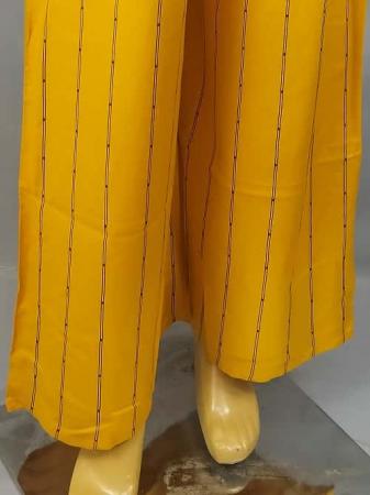 Mustard Lined Printed Plazzo